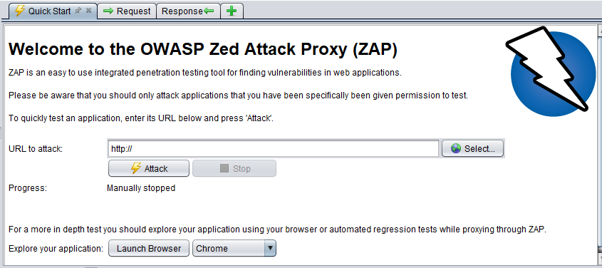 Quick Start welcome screen alerts