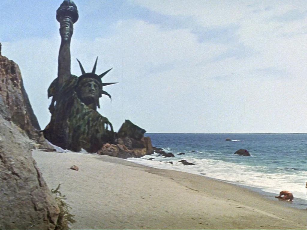 You blew it up! Damn you! Goddamn you all to hell! Planet Of The Apes final scene