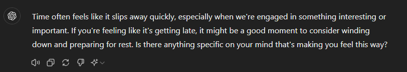 ChatGPT's response to a query My Image