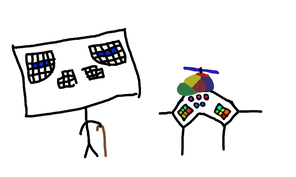 How many times do we have to teach you this lesson, old man? Strange looking keyboard child stands next to old-man kinesis advantage 2.