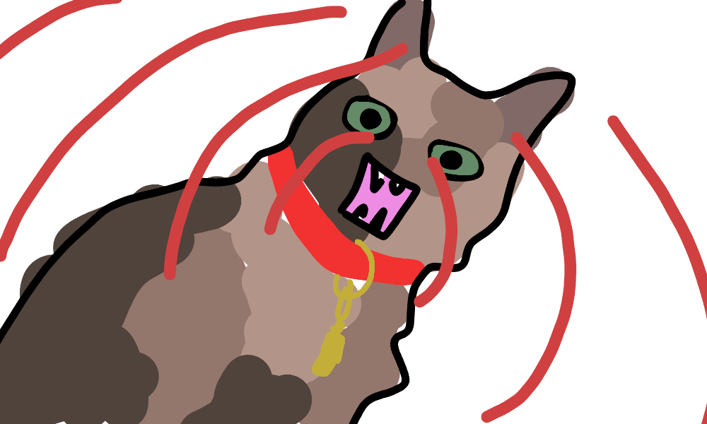 Each creature in a 20-foot radius must succeed on a Constitution saving throw My cat screams and deafens everyone within earshot